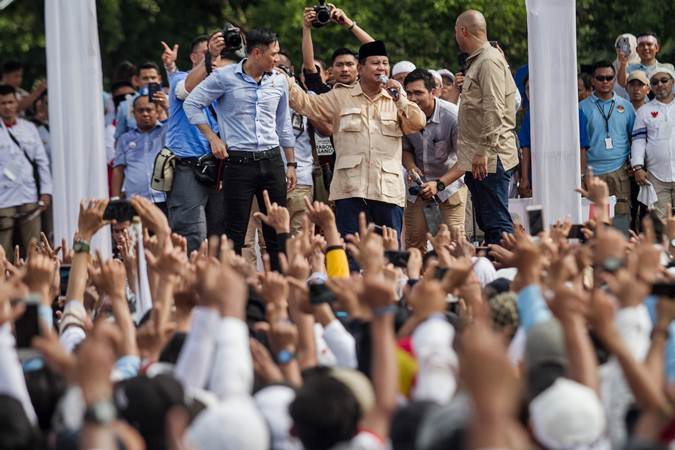  Prabowo dan AHY Kampanye Bareng di Solo