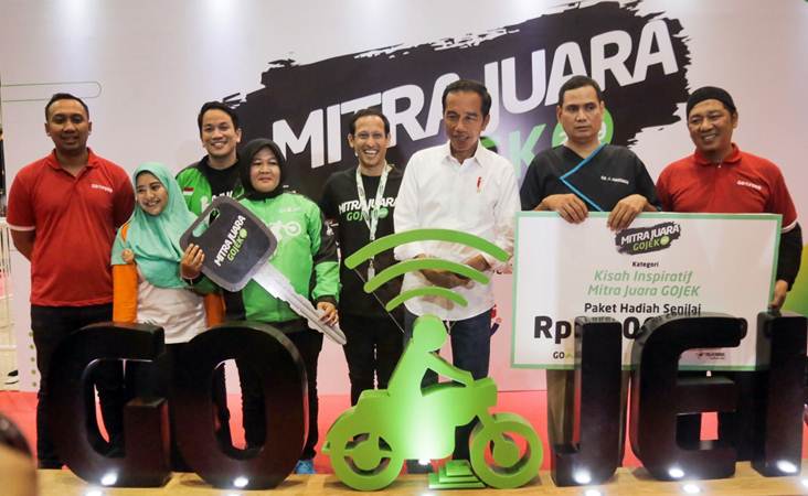  Presiden Jokowi Hadiri Acara Mitra Juara Go-Jek 2019