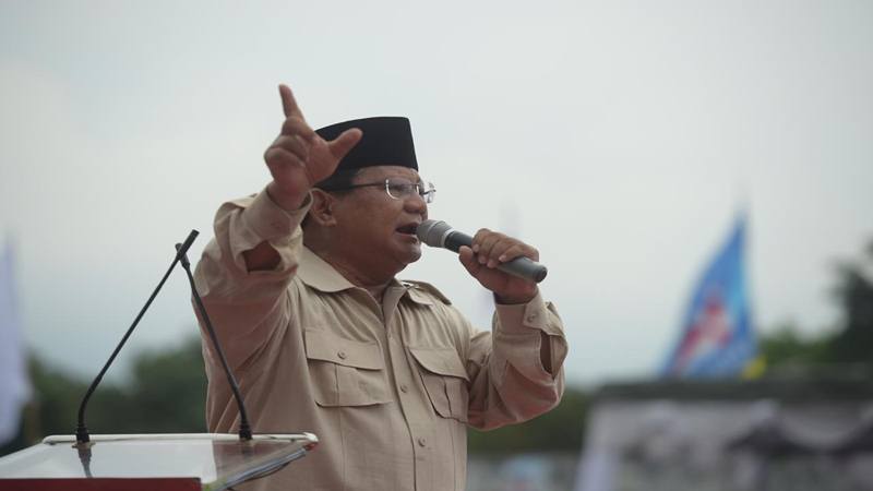  Kampanye di Surabaya, Prabowo Kenalkan Gatot Nurmantyo, Dahlan Iskan, dan Rocky Gerung Sebagai Kandidat Pembantunya