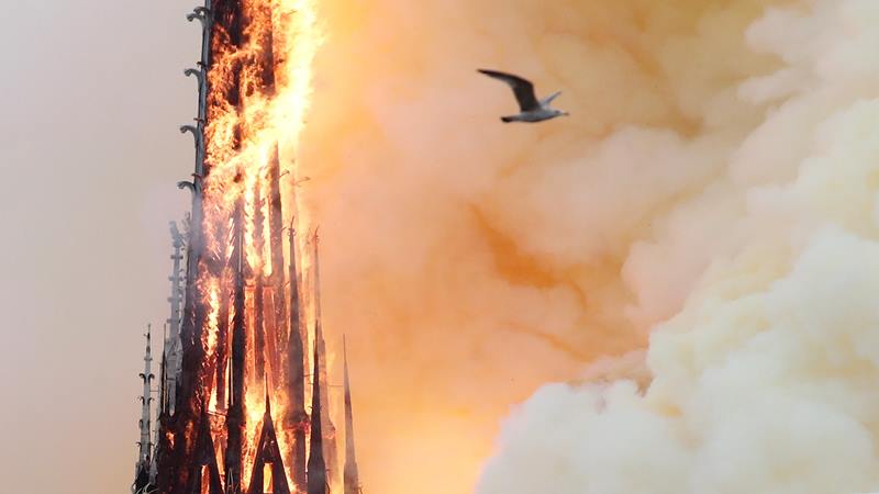  Foto-foto Katedral Notre Dame di Paris Terbakar