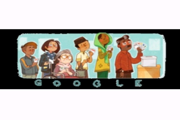  Google Doodle Rayakan Pemilu di Indonesia