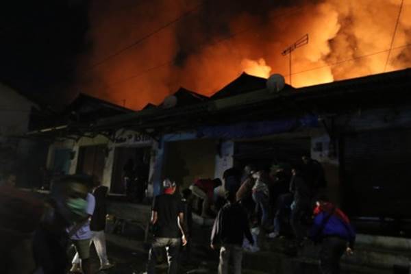  Pasar Lawang Kabupaten Malang Terbakar, 500 Lapak dan Kios Hangus