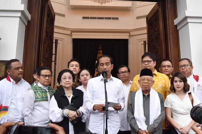  Jokowi dan Ma\'ruf Amin Konsolidasi Koalisi Indonesia Kerja