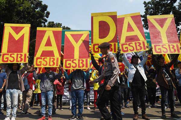  Jelang May Day, Berbagai Serikat Buruh Berkunjung ke Polda Metro Jaya