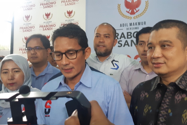  Real Count Pemilu 2019, Sandi Minta KPU Tak Kejar Tayang