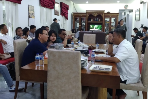  Ahok Bersama Caleg PDI Perjuangan Sambangi Rumah Dinas Ketua DPRD DKI