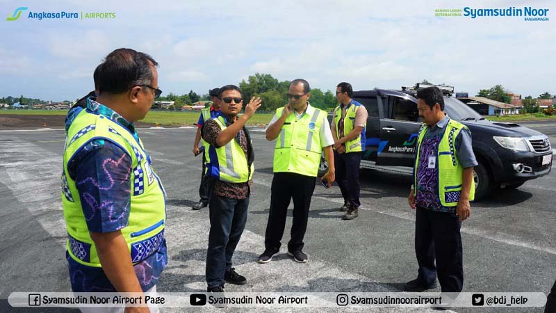  Guna Meninjau Keamanan dan Keselamatan Bandara Syamsudin Noor Gelar Kegiatan Runway Safety Team