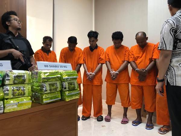  Bareskrim Tangkap 14 Tersangka Pembawa 137 Kilogram Sabu Asal Malaysia