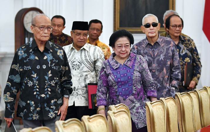  Megawati Soekarnoputri dan Dewan Pengarah BPIP Bertemu Presiden Jokowi