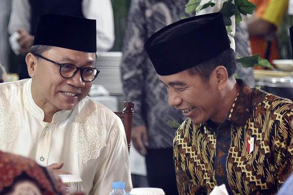  Presiden Jokowi dan Wapres Jusuf Kalla Hadiri Buka Bersama di Rumah Dinas Ketua MPR