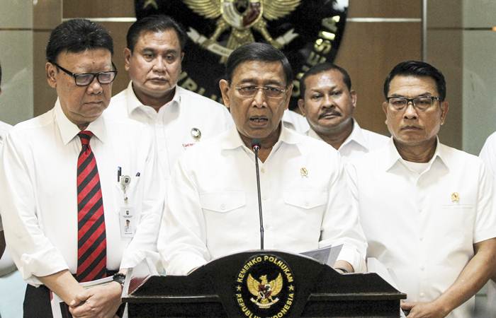  Menko Polhukam Wiranto : Pemerintah Akan Bertindak Tegas