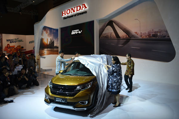 New Honda BR-V diluncurkan di arena IIMS 2019. /Honda