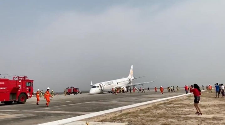  Mendebarkan, Pilot Myanmar Berhasil Daratkan Pesawat Tanpa Gunakan Roda Depan