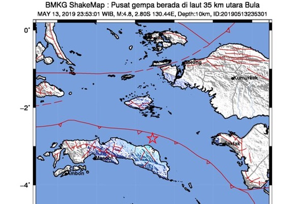  Terjadi Gempa Di Maluku, Tak Berpotensi Tsunami