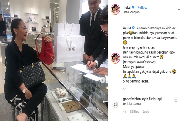 Inul Daratista Beri Parcel Lebaran Produk Dior dan Louis Vuitton