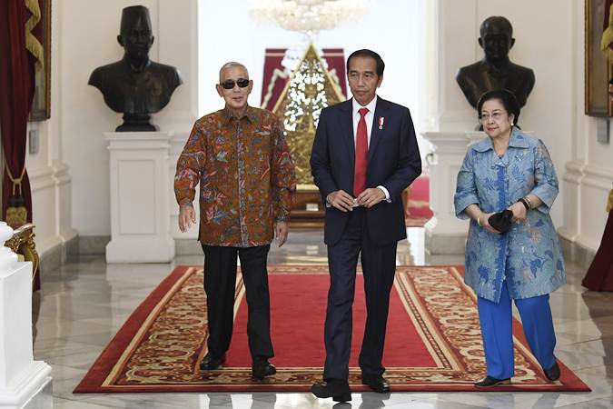  Jokowi, Megawati Soekarnoputri dan Try Sutrisno Gelar Pertemuan Tertutup