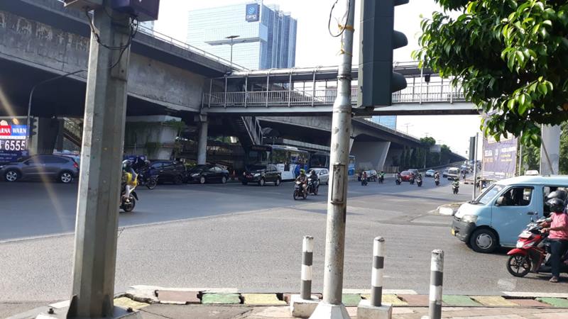  DEMO 22 MEI: Lalu Lintas di Sekitar Slipi Petamburan Relatif Sepi