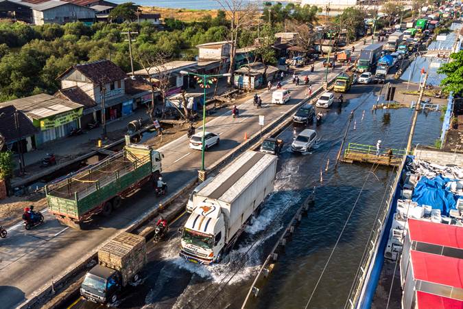  Mudik Lebaran 2019, Waspadai Kemacetan Akibat Banjir Rob di Demak