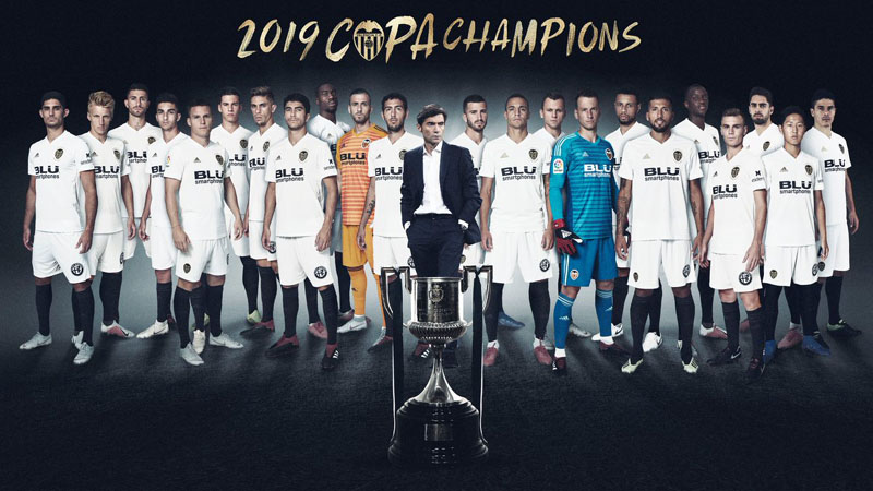 Valencia juara Copa del Rey 2019./Twitter@ValenciaCF_en