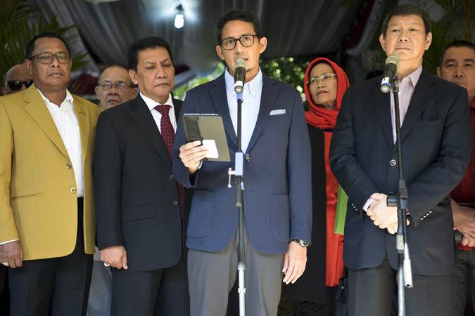  Sandiaga Bantah Ada Tawaran Jabatan dari Kubu Jokowi-Ma\'ruf