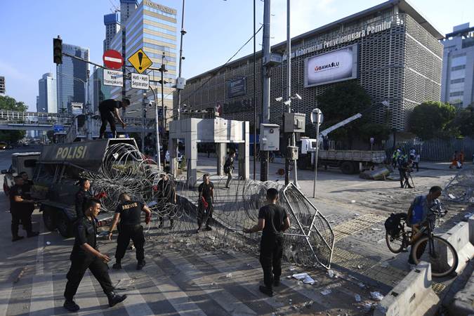  Akses Jalan di Kawasan Gedung Bawaslu Jakarta Dibuka Kembali