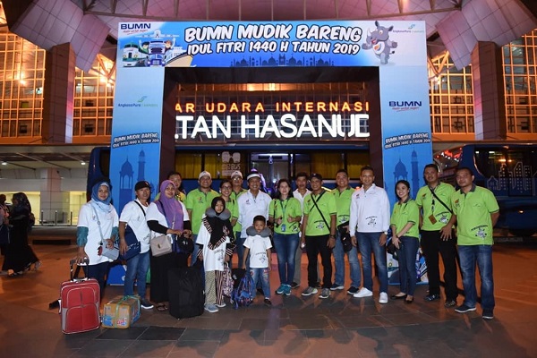  AP1 Berangkatkan 400 Peserta Mudik Gratis dari Makassar ke Surabaya