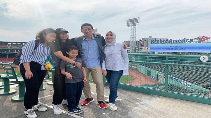  Momen Sandiaga Uno dan Anak-anaknya Libur Lebaran di Amerika