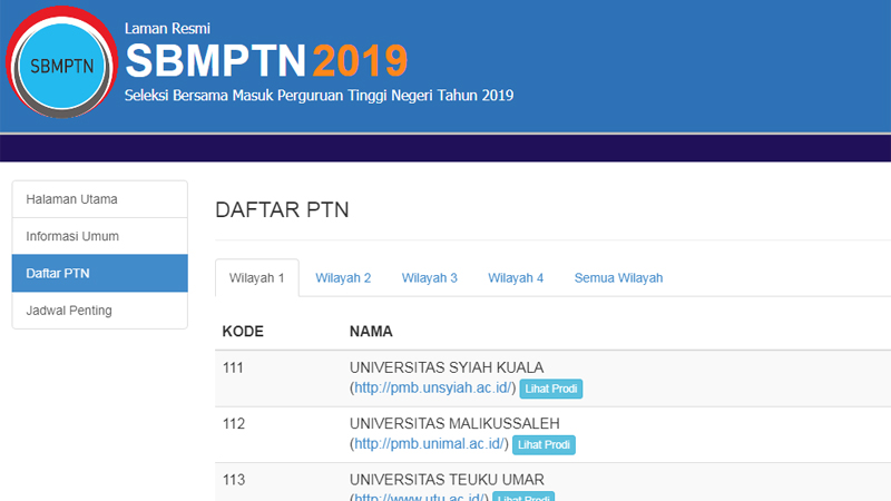  Pendaftaran SBMPTN 2019 Dibuka Besok, di Sini Daftarnya