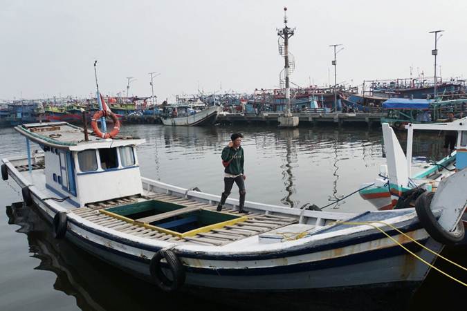  Pelabuhan Muara Angke Masih Sepi Aktivitas Nelayan