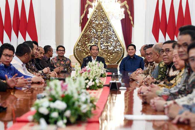 Jokowi Minta Saran Kadin dan HIPMI untuk Perbaikan Ekonomi