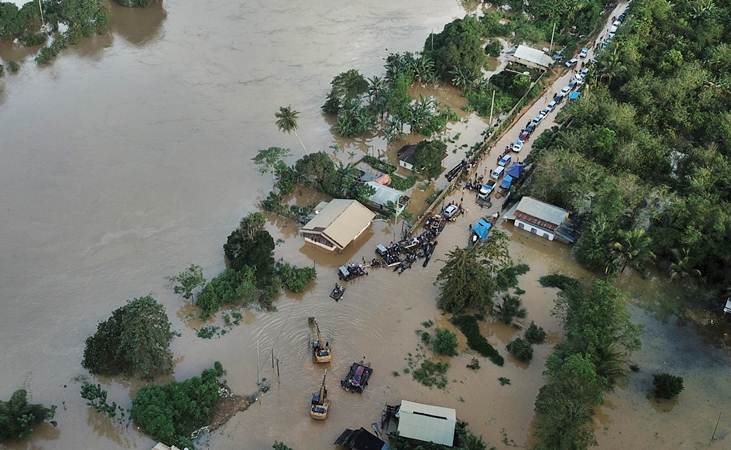  Banjir Sulawesi Tenggara, Akses Jalan Trans Sulawesi Terputus di Konawe
