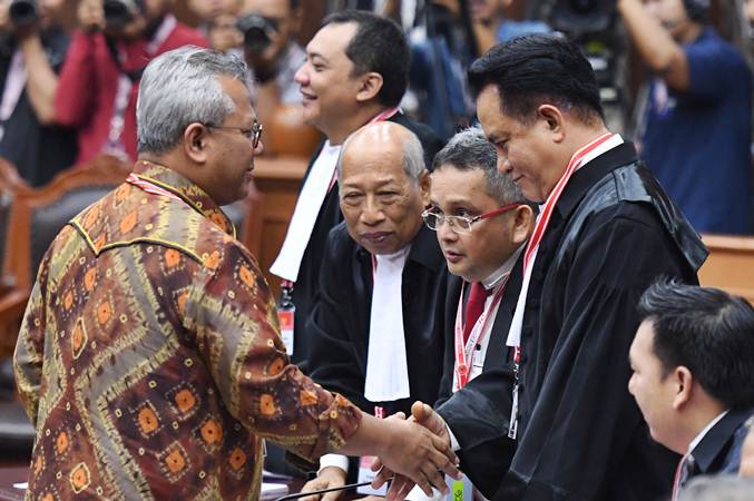  Suasana Sidang Lanjutan Perselisihan Hasil Pilpres 2019 di Gedung MK