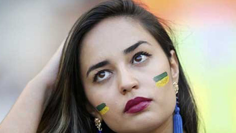 Salah satu fan Timnas Brasil./Reuters