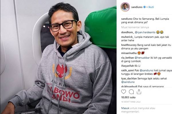  Sandiaga Uno Ucapkan Selamat Ulang Tahun untuk Jokowi