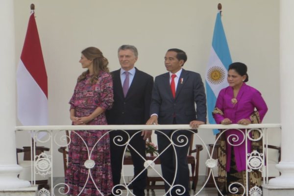 Presiden Joko Widodo bertemu dengan Presiden Argentina Mauricio Macri di Istana Bogor, Rabu (26/6/2019)./Bisnis-Amanda K. Wardhani