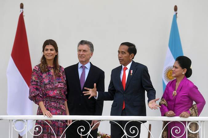  Jokowi Menerima Kunjungan Presiden Argentina Mauricio Macri di Istana Bogor