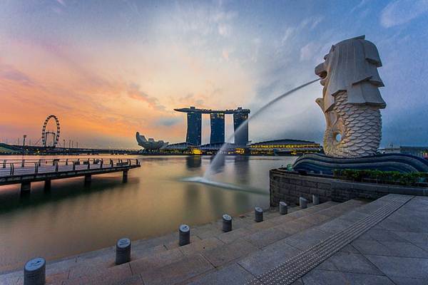 Patung Merlion di Marina Bay, Singapura/Wikimedia Commons