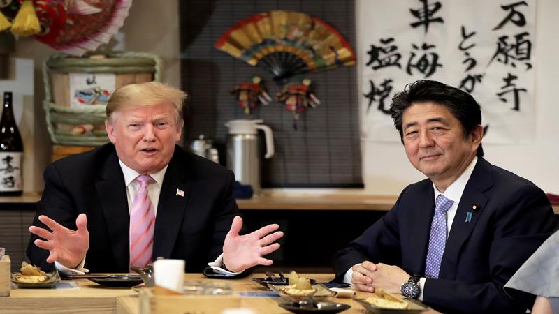  KTT G20 Jepang: Trump Bahas Perdagangan dengan PM Shinzo Abe