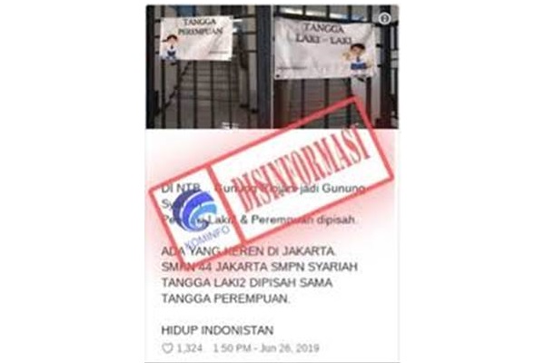  Viral Pemisahan Tangga Siswa Putra dan Putri, Ini Penjelasan SMPN 44 Jakarta