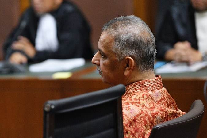Terdakwa mantan Direktur Utama PLN Sofyan Basir menjalani sidang lanjutan kasus suap proyek PLTU Riau-1 di Pengadilan Tipikor, Jakarta Pusat/ANTARA-Sigid Kurniawan 