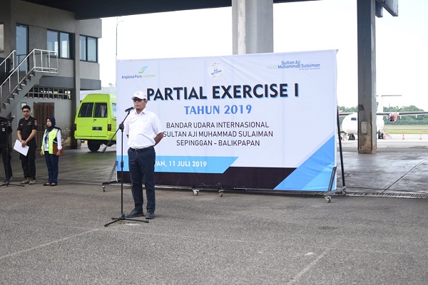  Tingkatkan Kemampuan Personil, PT Angkasa Pura I Balikpapan Gelar Latihan Hot Drill