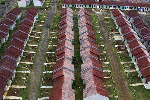 Foto aerial kawasan perumahan subsidi, di Citayam, Jawa Barat, Selasa (7/11)./JIBI-Nurul Hidayat 