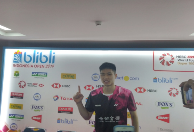 Chou Tien Chen Juara Tunggal Putra di Indonesia open 2019. / Surya Rianto