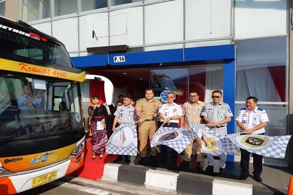 Layanan bus antarkota antarprovinsi (AKAP) Tol Trans-Jawa resmi dioperasikan pada 27 Mei 2019./Bisnis-Rinaldi M. Azka