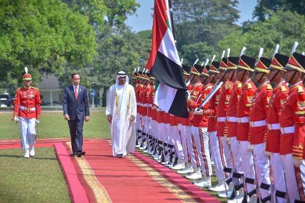  21 Dentuman Meriam Sambut Pangeran Abu Dhabi di Istana Bogor