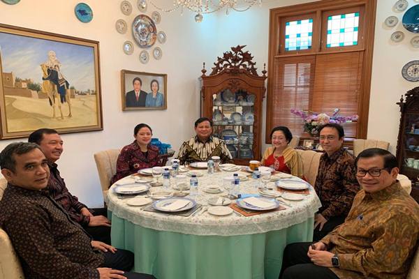  Unik, Tiga Prabowo Hadir dalam Pertemuan Prabowo dan Megawati