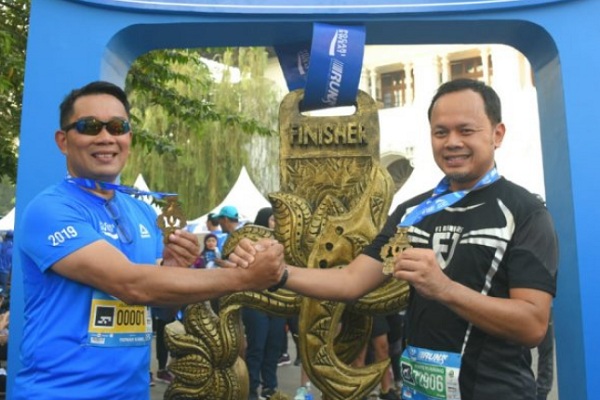  Ikut Maraton 10 KM, Ridwan Kamil Malu Sama Anak Kecil