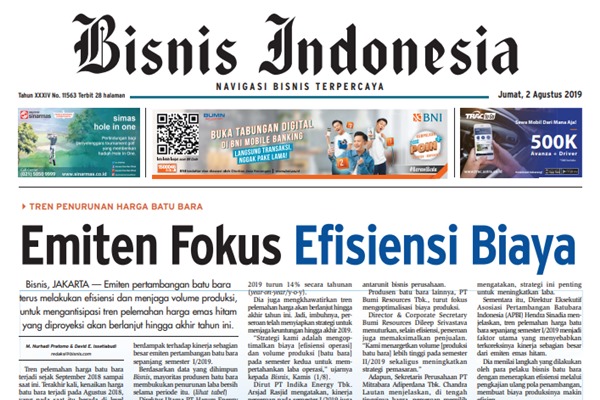  BERITA PASAR 2 AGUSTUS: Emiten Fokus Efisiensi Biaya, Pelemahan Menjalar dari Asia ke Eropa