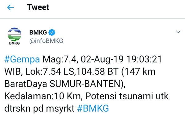  Gempa Banten Berpotensi Tsunami: Gelombang Bisa Mencapai 3 Meter