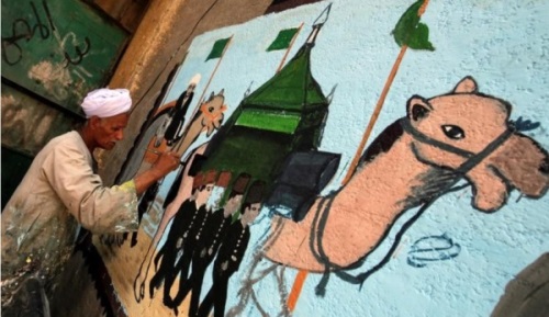  Sambut Iduladha, Artis Mesir Lukis mural di Rumah-rumah